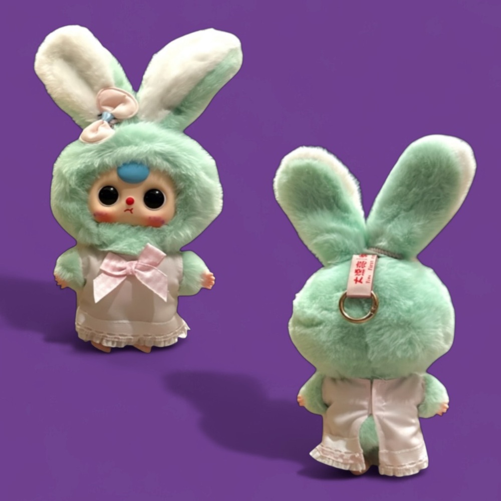 Baby Three Macaron Rabbit Stuffed Pendant - Picture 2 of 16